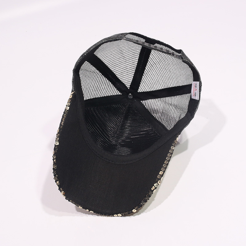 Unisex Casual Korean Style Geometric Sequins Patchwork Curved Eaves Baseball Cap display picture 4