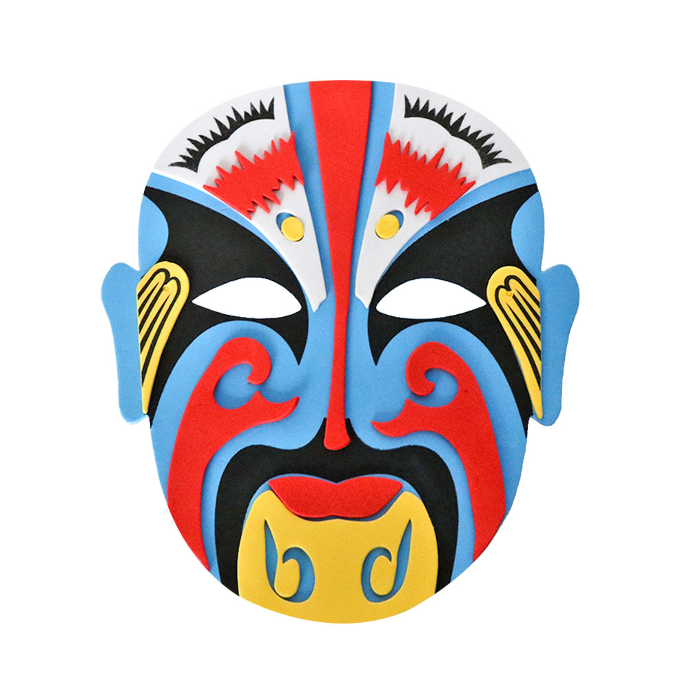 EVA ópera Ópera de Pekín maquillaje facial máscara china estilo chino creativo hecho a mano DIY material paquete pegatinas