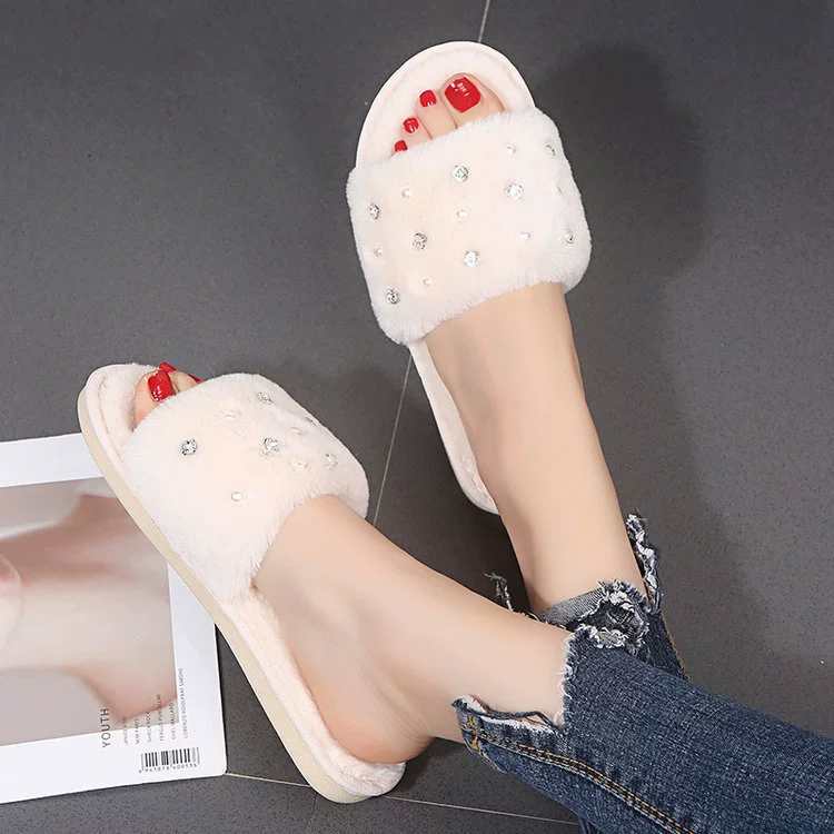 П slippers Demi-season из жемчуга, домашняя обувь, прямые продажи с завода, корейский стиль, оптовая продажа