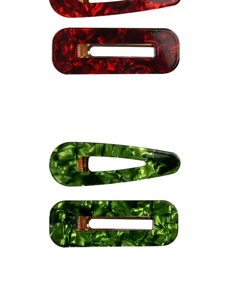 28g Weight No Inlaid Inlay Material Headwear Classification Festival Occasion Synthetics Material Geometric Pattern Women'S Gender Plating Design Fashion Style Multicolor Color Colorful Geometric-shaped Hollow Out Two-piece Hair Clip Set 9
