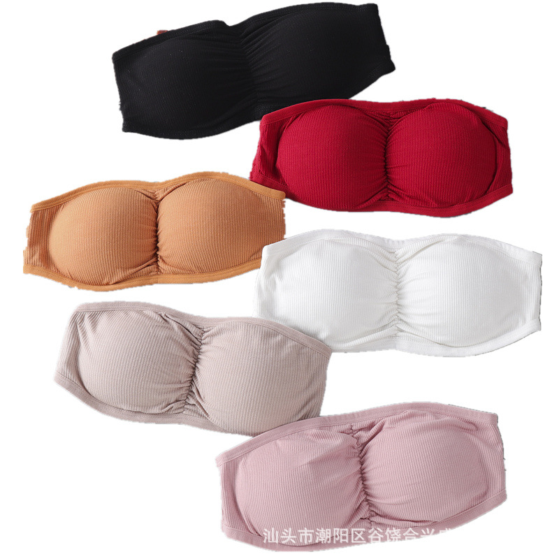 New girls' line-up underwear, wrap around the chest, wipe the chest, gather together to prevent light loss, no steel ring, sexy back bra, female students