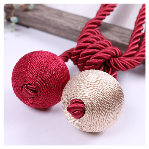 Factory supply modern minimalist double egg ball curtain tie-up home window decoration auxiliary binding belt curtain tie-up