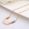 Fashionable turquoise blue necklace, beach chain for key bag , European style