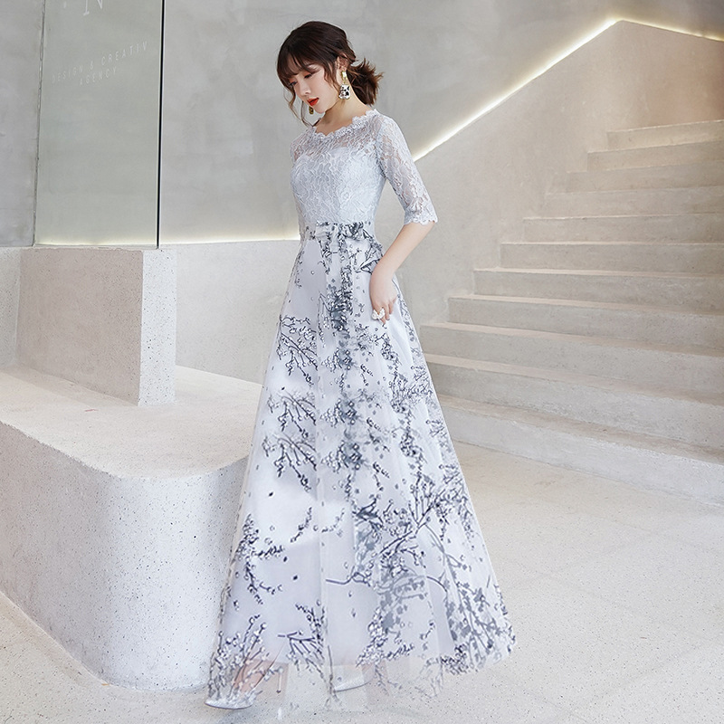 Vestido de Noche 2025, Nuevo Vestido de Banquete Otoñal, Vestido de Fiesta de Reunión Anual, Vestido Mini Elegante y Digno para Mujer