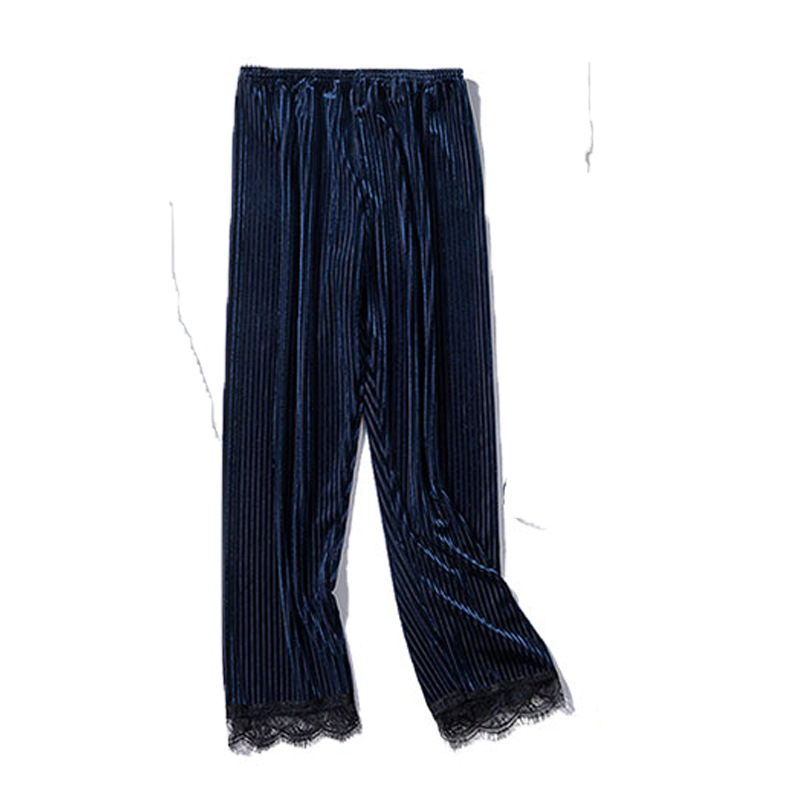 Nouveau Épais Pyjama En Velours Or Dames Pantalons Pour La Maison Pantalon Chaud Chaud Bande Droite Fée Coréenne Pantalon Décontracté En Gros display picture 3