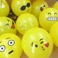 Expression balloon 12-inch round latex balloon with smiley face 2.8g thickened children's cartoon QQ expression bag balloon