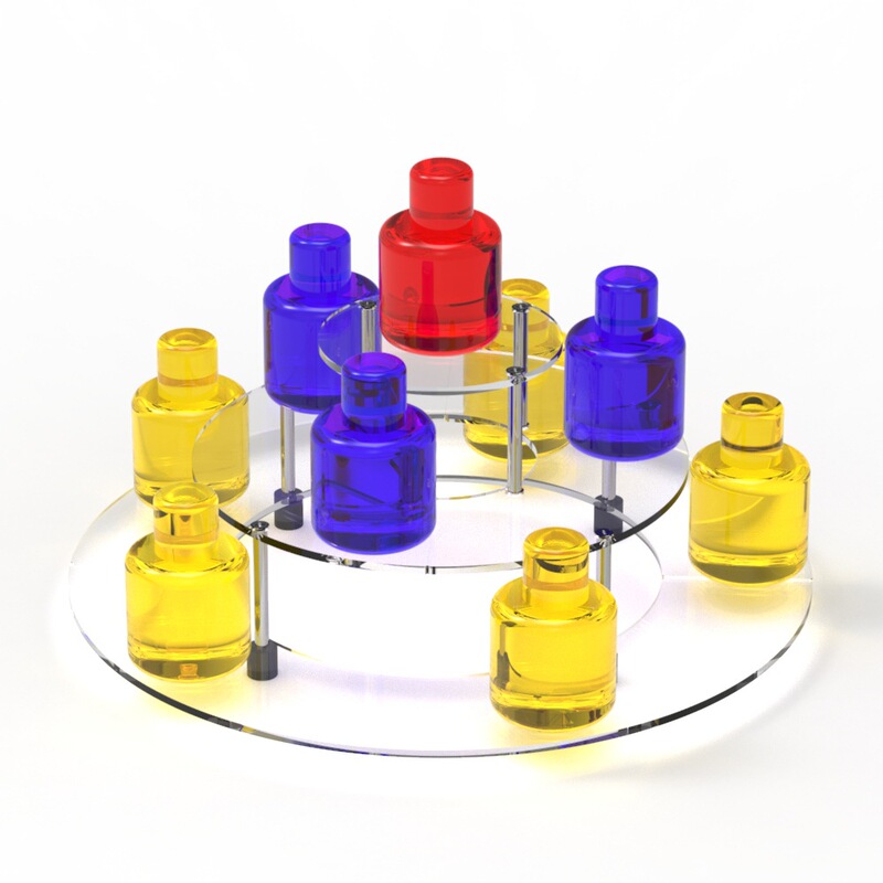 Acrylic hand-made jewelry display stand storage display stand multi-layer round Cosmetics Nail Polish tea set succulent step