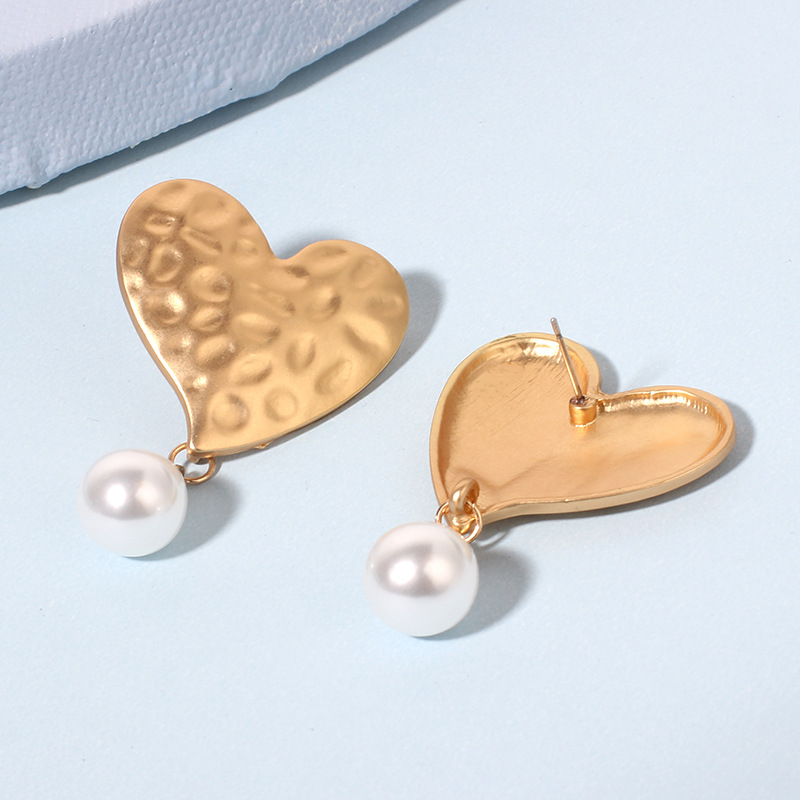 16g Weight Earrings Classification Wedding, Travel Occasion Women'S Gender Original Design Style Gold, Silver Color Fashion New Geometric Love Bohemian Fashion Pearl Earrings For Women 11