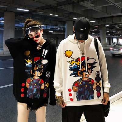 Japanese anime Dragon Ball Jointly Cartoon name of a fictitious monkey with supernatural powers printing Chaopai Sweater hoodie Easy Spring and autumn season coat