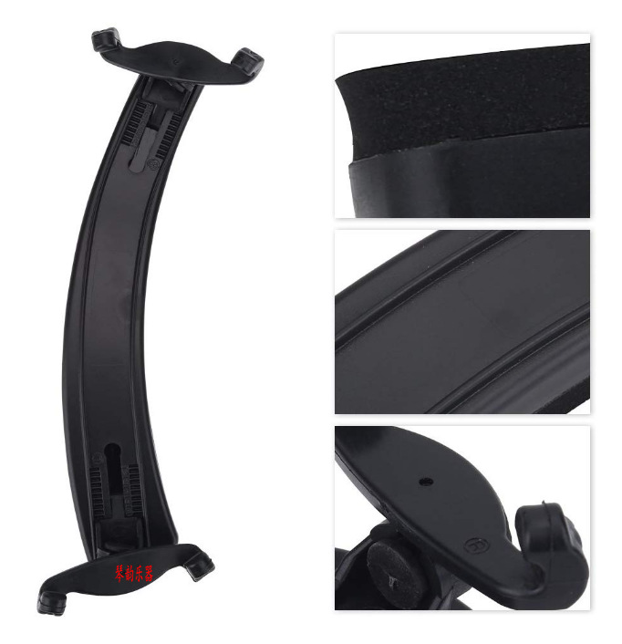 Violín engranaje hombro pad deslizante ranura de plástico violín hombro pad altura ajustable engrosada esponja hombro pad arco