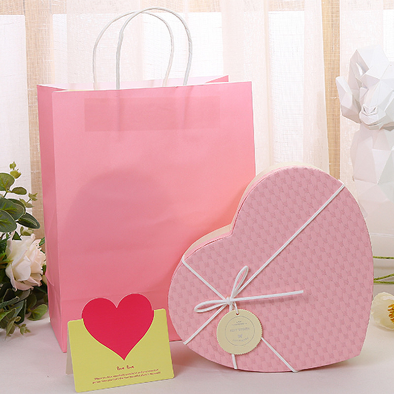 Paper gift bag handbag soap flower imitation flower rose gift birthday gift advertising promotional gift bag