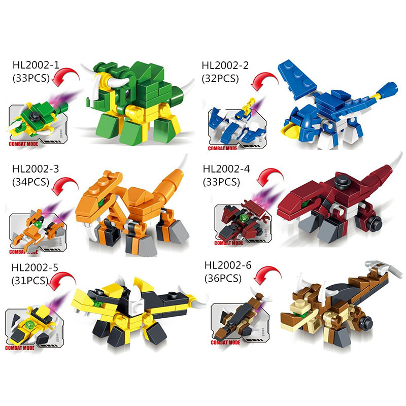 Deformation Capsule Children's Educational Toys Egg Diy Dinosaur Building Blocks display picture 5