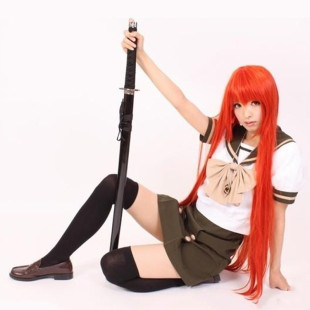 动漫灼眼的夏娜cos服cosplay服装水手服短袖女裙万圣节角色扮演服-阿里巴巴
