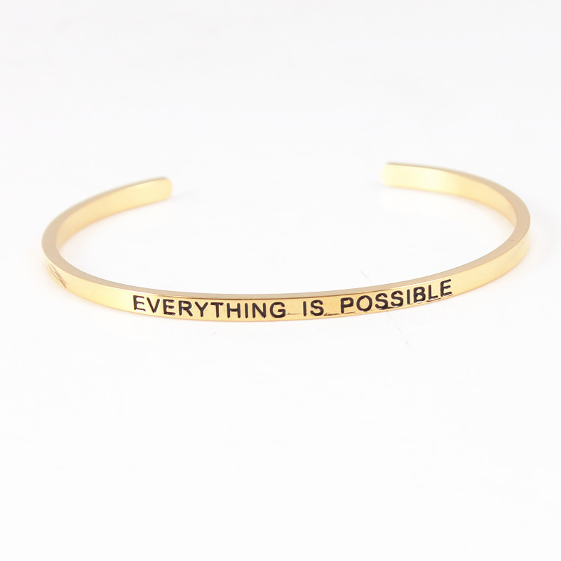 wristband, Bracelets, Bangle Classification 1 Piece Quantity Letter Stainless Steel Titanium Steel Retro Wristband Bracelets Bangle