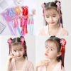 Children's hair accessory, hairgrip with tassels, Chinese style