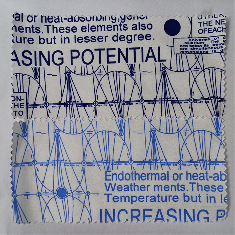 裤装口袋面辅料 全涤交织棉英文字母logo几何图形水浆印花口袋布