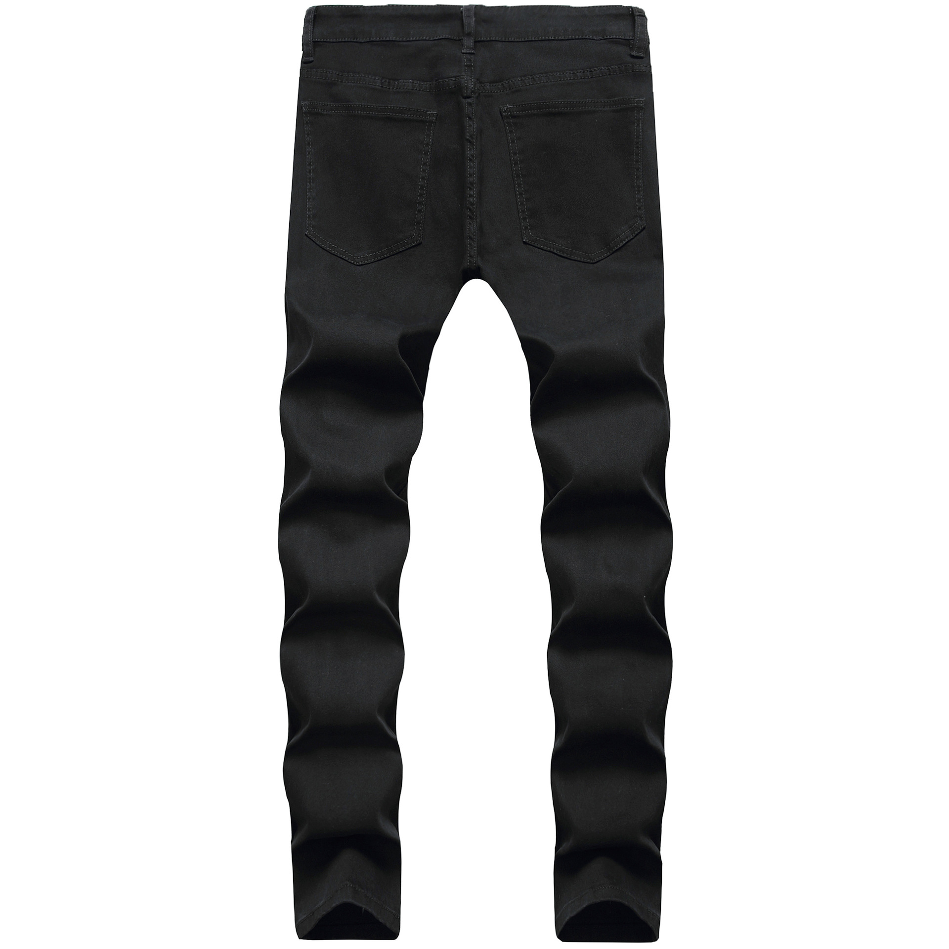 boy 2025 Black Jeans Men Stretch High Quality Cross-border Men's Pants Brand Trendy Ripped Design_viptrois.com