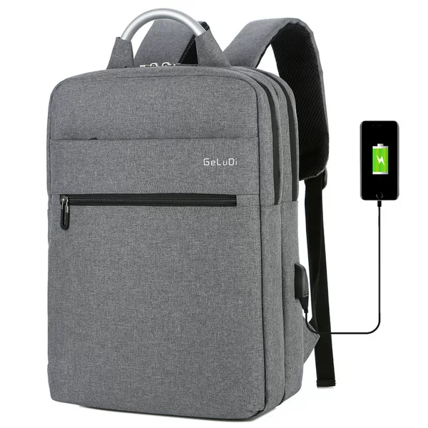Factory direct business backpack usb multifunctional simple waterproof nylon student travel Men's computer bag