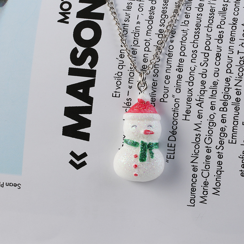 Exclusive For Cross-border Fashion White Snowman Stud Earrings Christmas Theme Ornament For Women Christmas Earrings Earrings Wholesale display picture 2