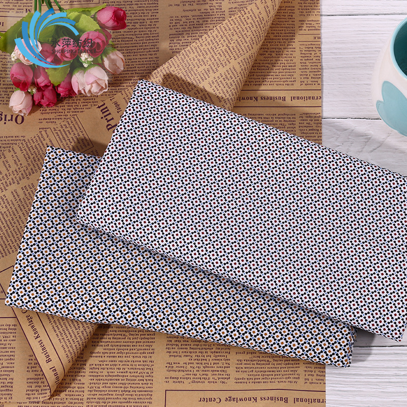 全棉府绸印花面料60s*60S 140*120衬衣面料精细几何高支棉