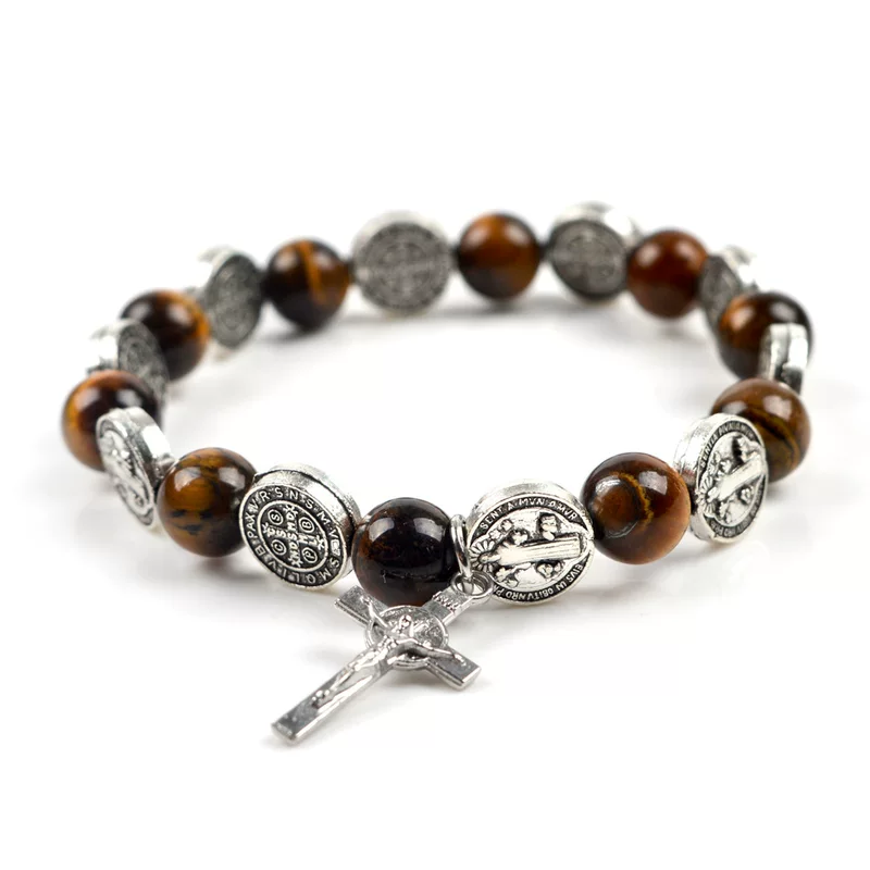 Новый модный браслет Saint-Ben Tiger Tiger Narnad из цинкового сплава, религиозное украшение