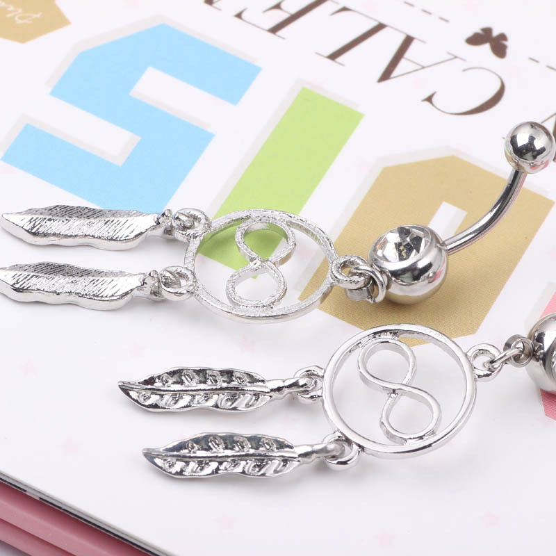 Lucky 8-Character Dreamer Pendant Navel Ring Nail Ring Earring Body Jewelry 2021 Fall detail image 9
