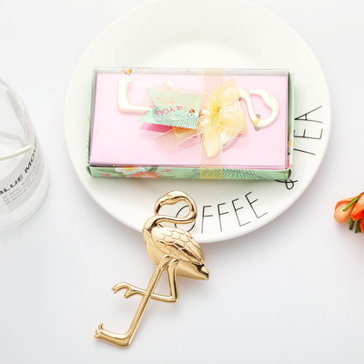 個性婚慶結婚用品開瓶器禮品小禮物歐美創意火烈鳥合金啤酒開瓶器