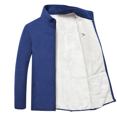 加絨戶外抓絨衣男秋冬季寬松大碼中老年保暖外套軟衛衣沖鋒衣內膽