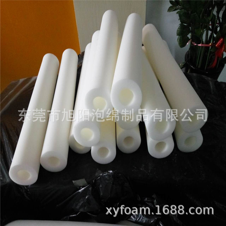 源头厂家 高密度海绵管 白色PU海绵柱 吸油空心海棉管