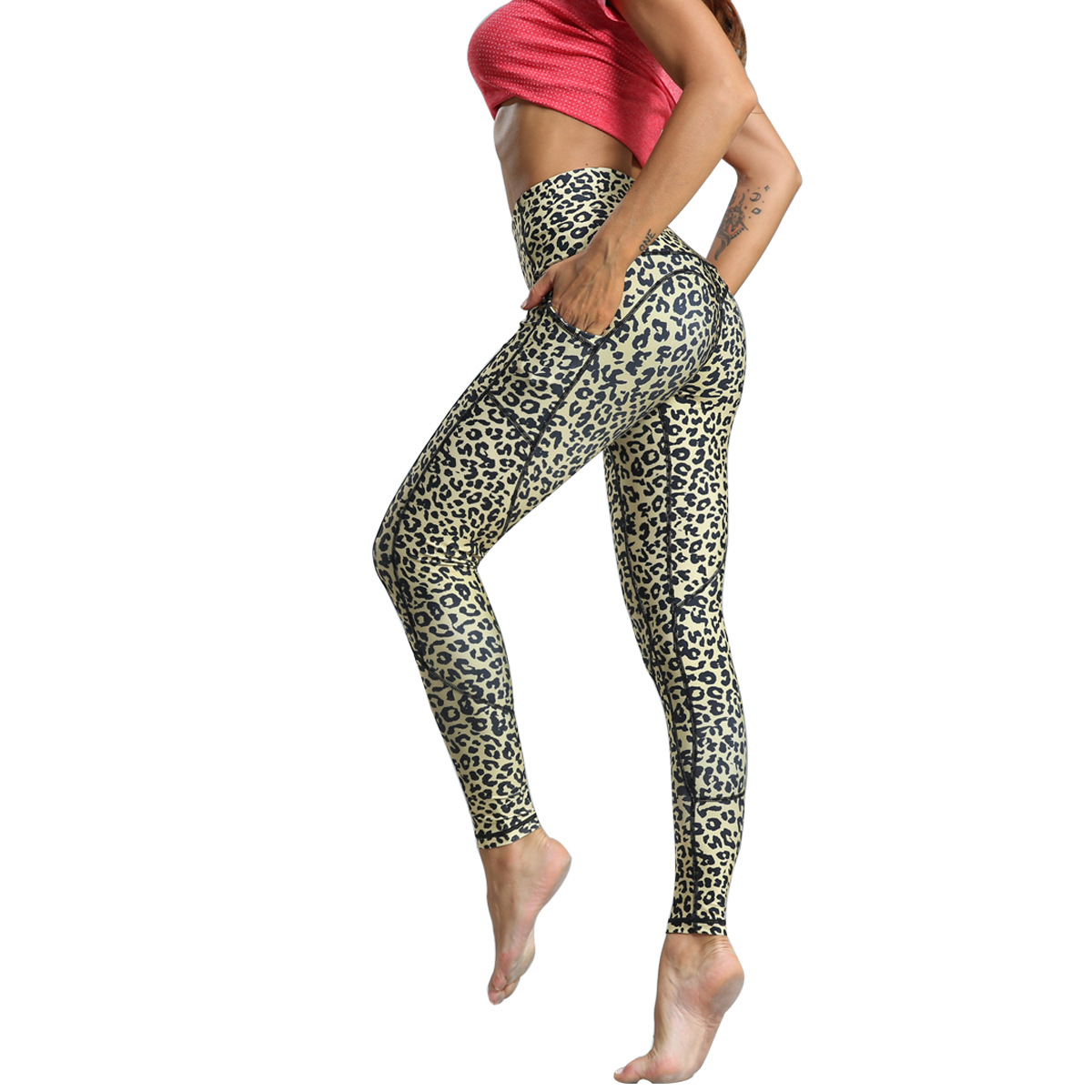 yoga leopard print breathable sports pants NSNS47294