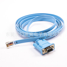 RJ45转RS232 COM串口9孔水晶头 DB9转网口 console数据思科串口线