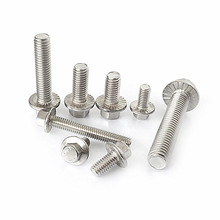 正宗304不銹鋼GB5787外六角法蘭面螺栓帶墊帶齒螺絲 M5M6M8M10M12