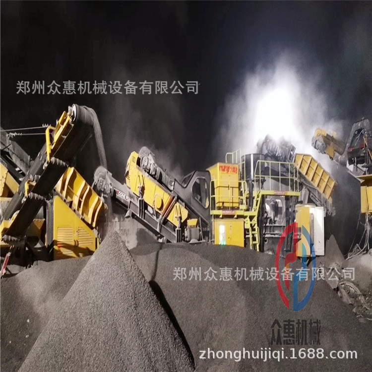 广东移动破碎机 大口混凝土路面粉碎机 移动碎石机厂家移动破碎站