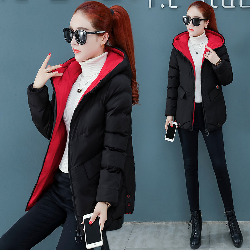 cotton-padded clothes Cotton Western style 2019 new pattern Show thin Fat sister Winter clothes Bread wear Hooded thickening Little cotton-padded jacket