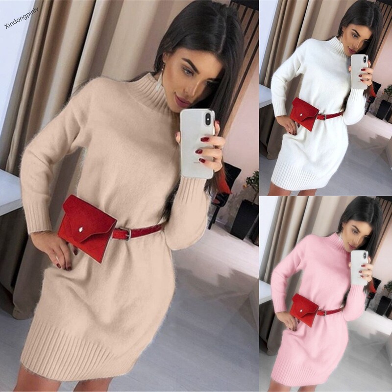 Half-turtleneck Autumn and Winter Base Shirt Sweater Women's Pullover Long-sleeved Knitted Sweater AliExpress New Knitted Skirt Pregnant Women's Sweater