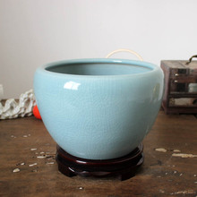 景德镇陶瓷金鱼缸碗莲花盆养鱼盆睡莲缸桌面鱼盆客厅荷花缸瓷盆缸