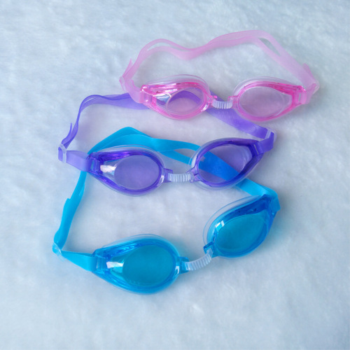 Cross-border swimming goggles running volume portable bagged flat swimming goggles unisex adult waterproof high-definition children's swimming goggles