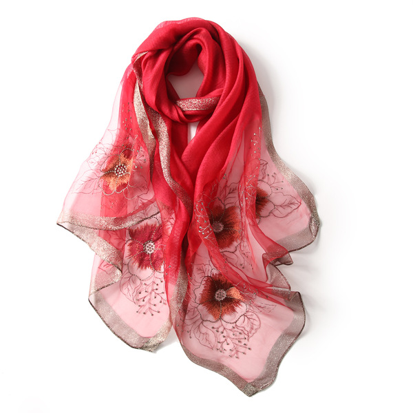 Silk autumn scarf