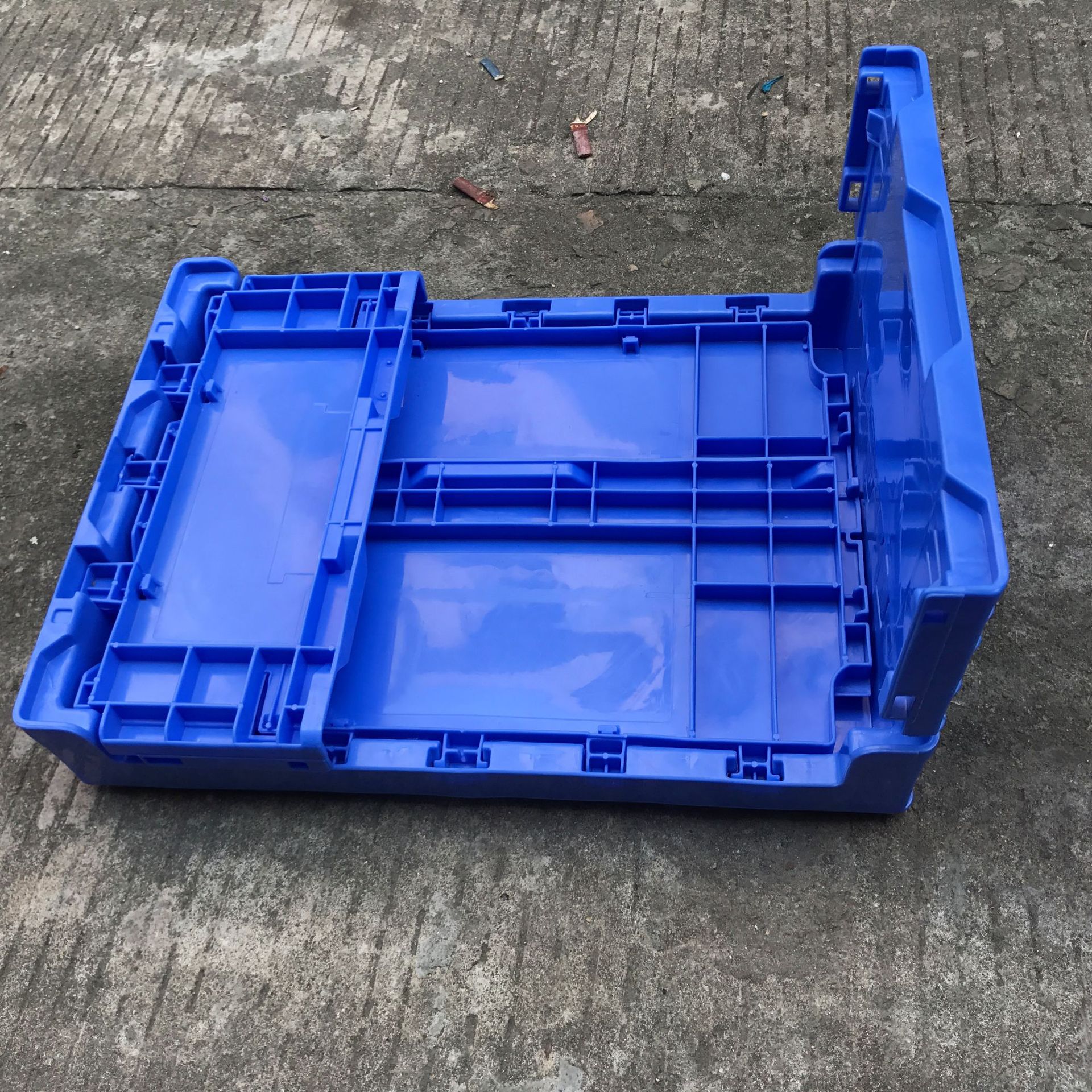 厂家直销541*366*325周转箱 全新料折叠胶框多颜色加厚五金配件箱