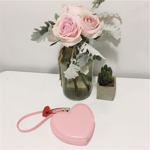 Korean New Love Bag Fresh Style Handheld Bag Cute Peach Heart Student Wallet Coin Small Bag Trendy