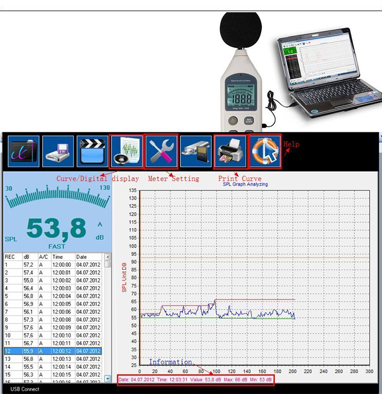 Bruitomètre détecteur de bruit en décibel - Ref 3424570 Image 9