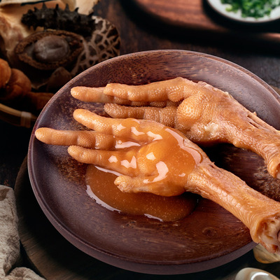 鲍汁凤爪网红鸡爪子小零食卤味五香休闲好吃 5只装200g