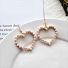 Universal fresh earrings from pearl heart shaped heart-shaped, simple and elegant design