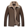 2019 Autumn and winter new pattern coat man leather jacket Plush thickening Lapel paragraph PU Leather men