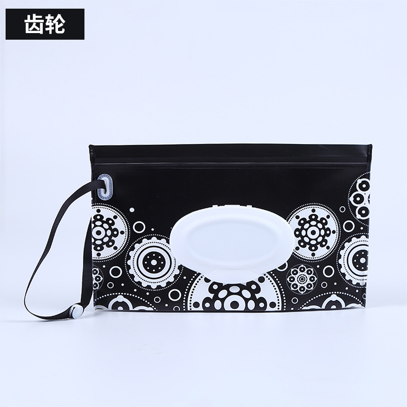 En stock al por mayor bebé EVA bolsa de tejido húmedo bolsa de embalaje extraíble portátil Flip ventana sanitaria bolsa de tejido húmedo bolsa