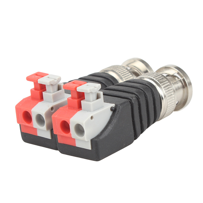 BNC视频头 压接弹簧式 免螺丝接线端子