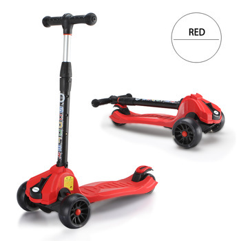 Transfronterizos dedicados a la altura de tres velocidades de dirección de gravedad ajustable PU rueda flash scooter para niños de 3 - 12 años