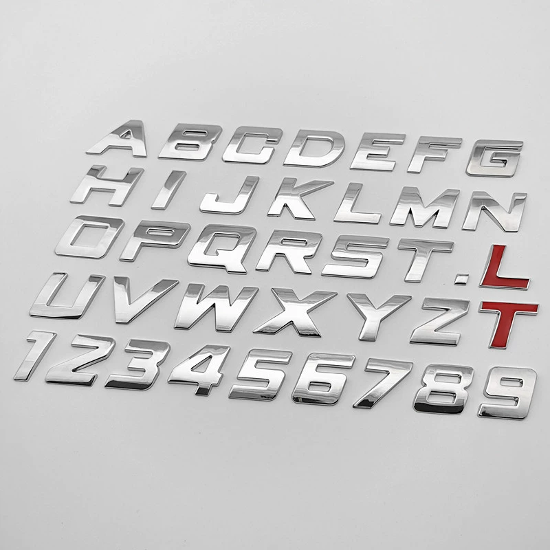 Стикер, металлические буквы и цифры, новая коллекция, 3D, английский, ручная работа