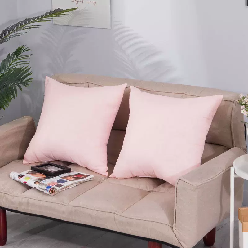 粉色抱枕芯35*55 坐垫芯粉色有拉链无拉链抱枕芯 抱枕枕芯印花枕