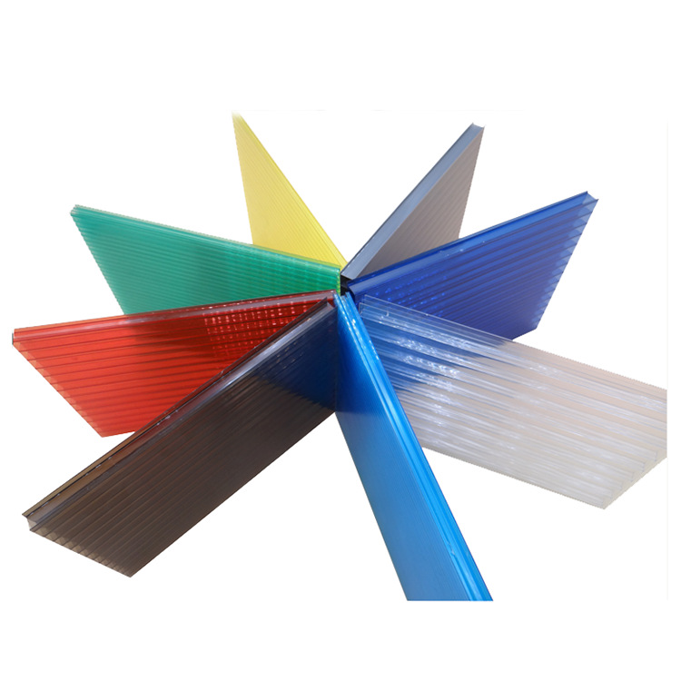 PC中空阳光板、透明 红色 黄色 蜂窝 聚碳酸酯pc阳光板生产厂家